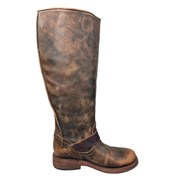 Freebird By Steven Contra Brown Distressed Leather Riding Boot Size US 6 - Picture 4 of 12